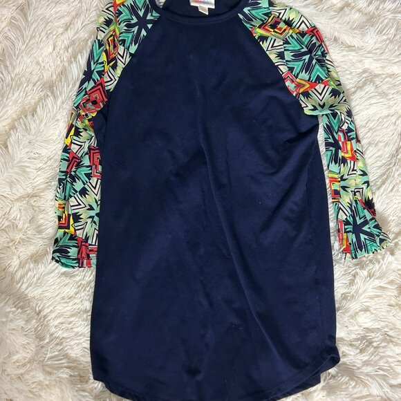 LuLaRoe Randy Baseball Tees - set of 5 - 3/4 sleeve EUC XXS - Picture 5 of 7